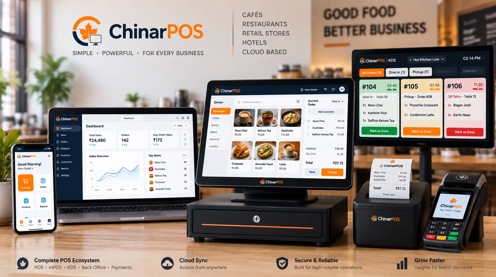 ChinarPOS Counter Fleet Hardware Suite